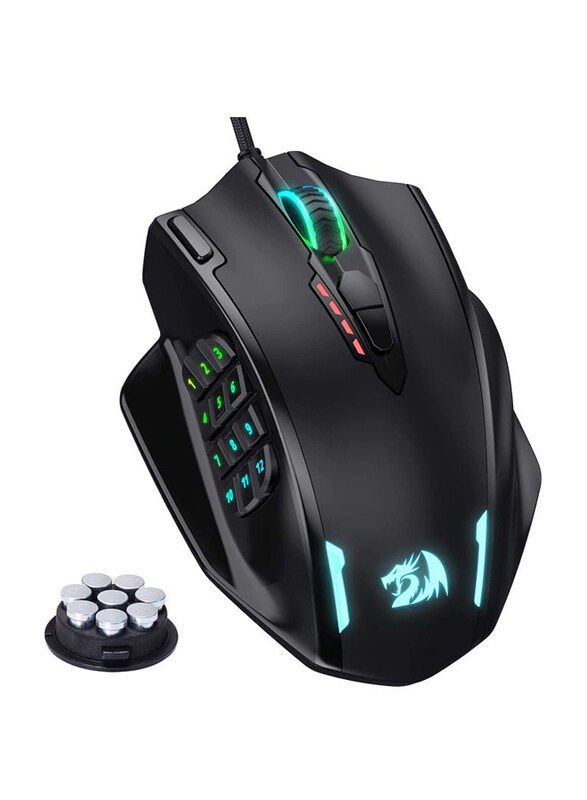 Multiple Redragon Impact RGB LED MMO Side Buttons Optical Wired Gaming Mouse with 12, 400DPI & 20 Programmable Mouse Buttons, M908, Black
Multiple Redragon Impact RGB LED MMO Side Buttons Optical Wired Gaming Mouse with 12, 400DPI & 20 Programmable Mouse Buttons, M908, Black
