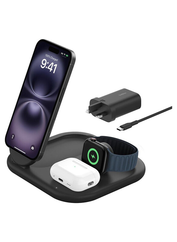 Belkin 15W MagSafe BoostCharge 3-in-1 Magnetic Foldable Charger with Qi2, Black
Belkin 15W MagSafe BoostCharge 3-in-1 Magnetic Foldable Charger with Qi2, Black