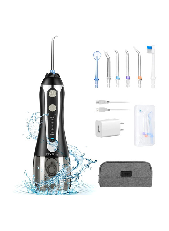 Specton Cordless Oral Irrigator Rechargeable Water Dental Flosser with 6 Nozzles, Black
Specton Cordless Oral Irrigator Rechargeable Water Dental Flosser with 6 Nozzles, Black