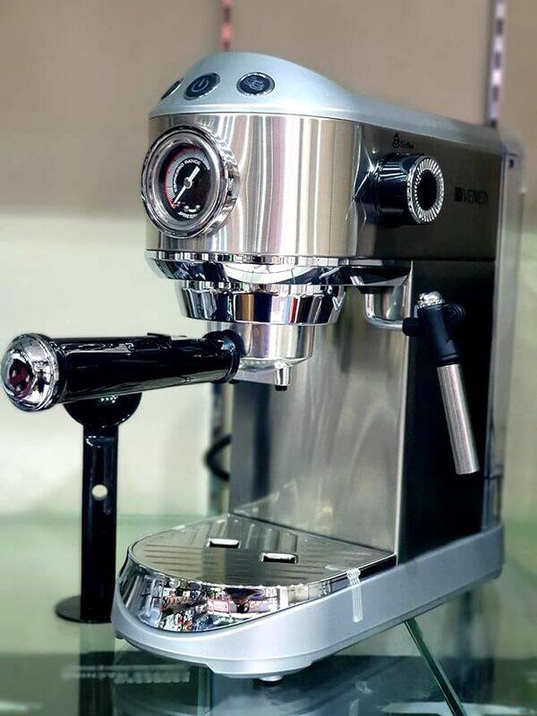 Veneti Espresso Coffee Maker1450Watts19 Bar pressure1L Tank Capacity Espresso and Cappucino
Veneti Espresso Coffee Maker1450Watts19 Bar pressure1L Tank Capacity Espresso and Cappucino