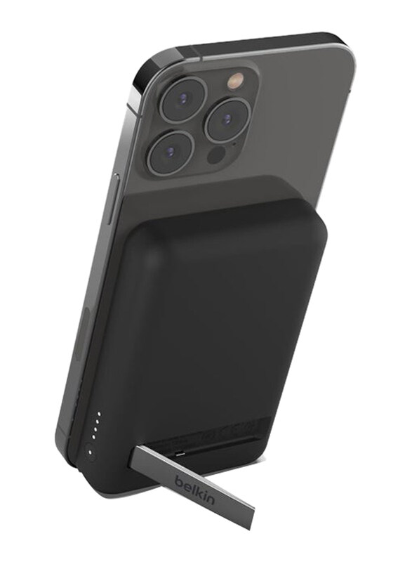 Belkin 5000mAh Wireless Fast Charging Magnetic MagSafe Power Bank with Stand & Sleek Design, BPD004, Black
Belkin 5000mAh Wireless Fast Charging Magnetic MagSafe Power Bank with Stand & Sleek Design, BPD004, Black