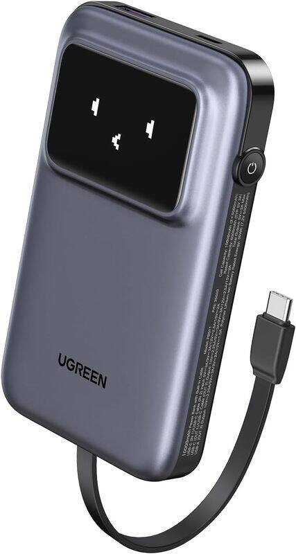 UGREEN Uno Power Bank with Built in USB C Cable 10 000mAh Portable Charger PD 30W Fast Charging Battery Pack
UGREEN Uno Power Bank with Built in USB C Cable 10 000mAh Portable Charger PD 30W Fast Charging Battery Pack