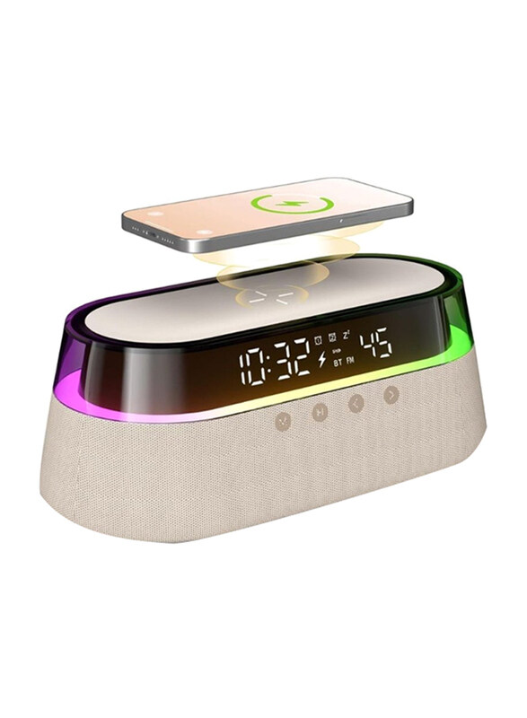 Generic EZVALO 6 in 1 Digital Alarm Clock + FM Radio + Fast Wireless Charging + Bluetooth Speaker + Count Down Timer + Night Light, White
Generic EZVALO 6 in 1 Digital Alarm Clock + FM Radio + Fast Wireless Charging + Bluetooth Speaker + Count Down Timer + Night Light, White