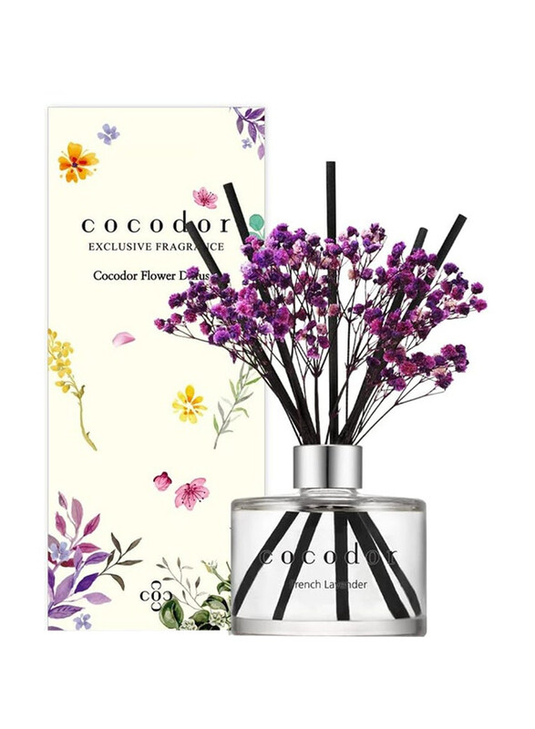 Cocodor Preserved Real Flower Reed French Lavender Diffuser, 6.7oz(200ml), Clear
Cocodor Preserved Real Flower Reed French Lavender Diffuser, 6.7oz(200ml), Clear