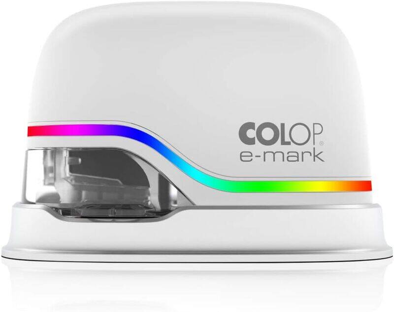 COLOP e-Mark Electronic Marking Device/Multi-Colored Imprint/Digital Stamp/Mobile Printing.
COLOP e-Mark Electronic Marking Device/Multi-Colored Imprint/Digital Stamp/Mobile Printing.