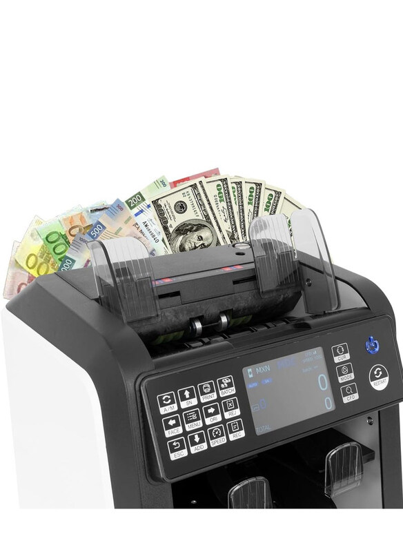 Guardex Bill Counter, 1200 Bills Per Minute + 4 Modes of Use + Light & UV/MG/IR Sensors, White
Guardex Bill Counter, 1200 Bills Per Minute + 4 Modes of Use + Light & UV/MG/IR Sensors, White