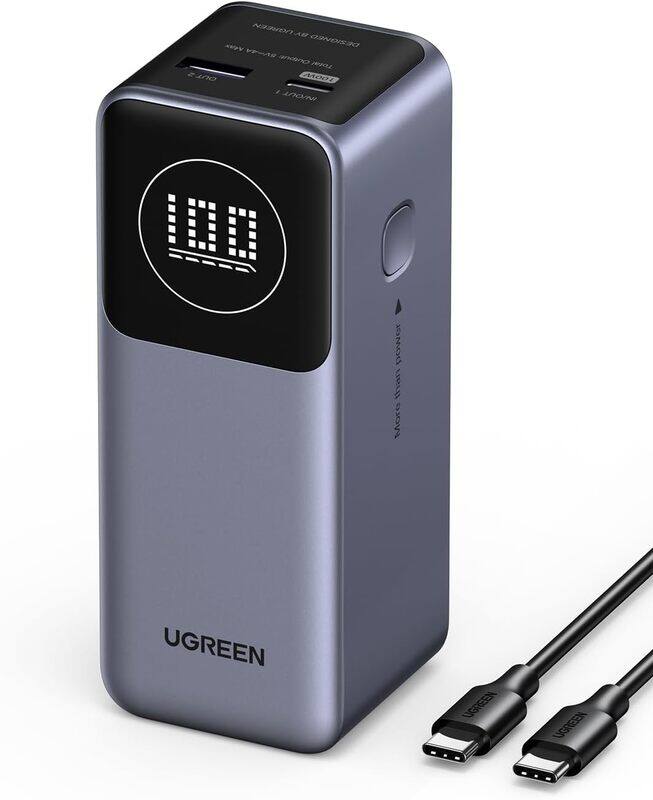 UGREEN Nexode Power Bank 12000mAh 100W Fast Charging with 1USB C 1USB A Portable Charger Smart Digital Display Battery Pack for iPhone
UGREEN Nexode Power Bank 12000mAh 100W Fast Charging with 1USB C 1USB A Portable Charger Smart Digital Display Battery Pack for iPhone