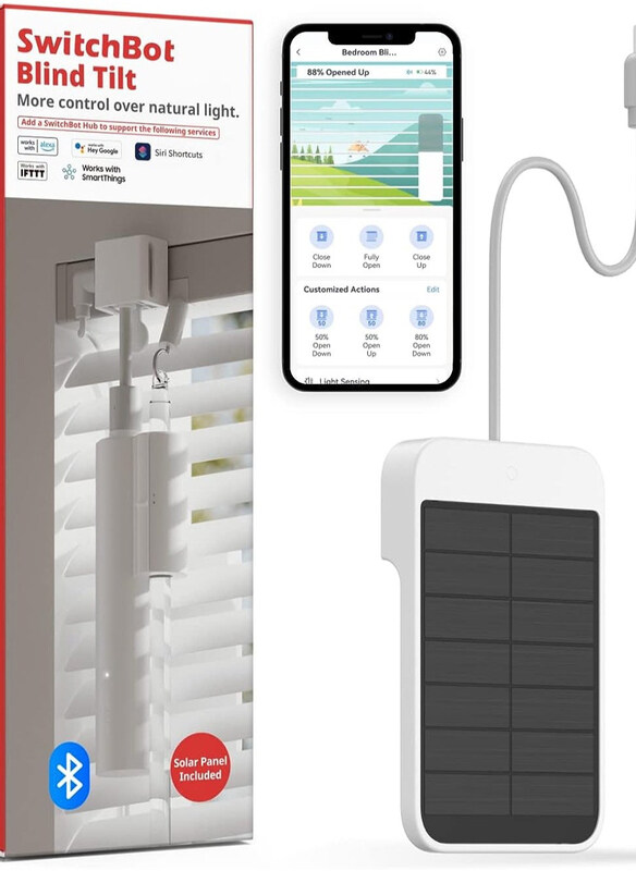 Switchbot Blind Tilt Motorized Blinds Smart Electric Blinds with Bluetooth Remote Control Solar Powered Light Sensing Control Add Hub Mini to Make it
Switchbot Blind Tilt Motorized Blinds Smart Electric Blinds with Bluetooth Remote Control Solar Powered Light Sensing Control Add Hub Mini to Make it