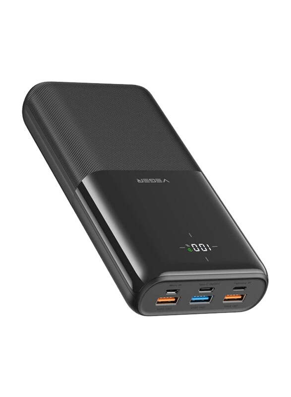 Veger 30000mAh Wired Fast Charging Portable Smart Digital Display Power Bank with Lightning & Micro-USB Input, 20W, Black
Veger 30000mAh Wired Fast Charging Portable Smart Digital Display Power Bank with Lightning & Micro-USB Input, 20W, Black