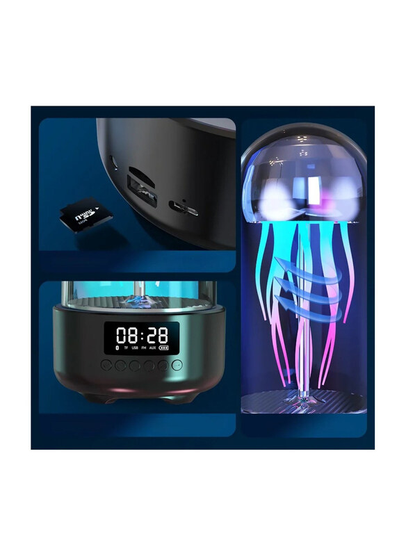 Generic Acoustics Jellyfish Bluetooth Speaker Led Night Light with Clock, Black
Generic Acoustics Jellyfish Bluetooth Speaker Led Night Light with Clock, Black