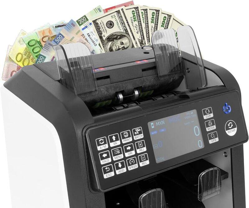 Guardex Bill Counter 1200 Bills Per Minute 4 Modes of Use Light UV MG IR Sensors Bank Grade Multiple Currencies
Guardex Bill Counter 1200 Bills Per Minute 4 Modes of Use Light UV MG IR Sensors Bank Grade Multiple Currencies