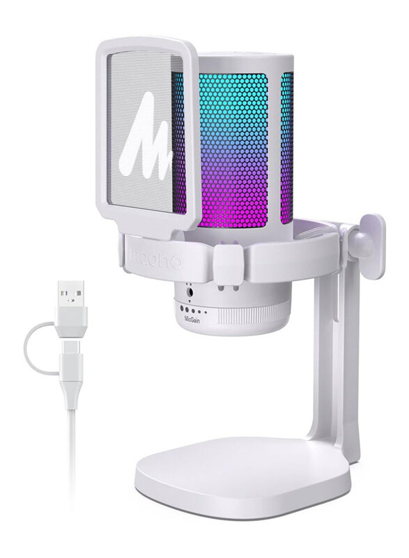 Generic Maono DGM20 Gamerwave Condenser USB Gaming RGB Microphone for PC, White
Generic Maono DGM20 Gamerwave Condenser USB Gaming RGB Microphone for PC, White