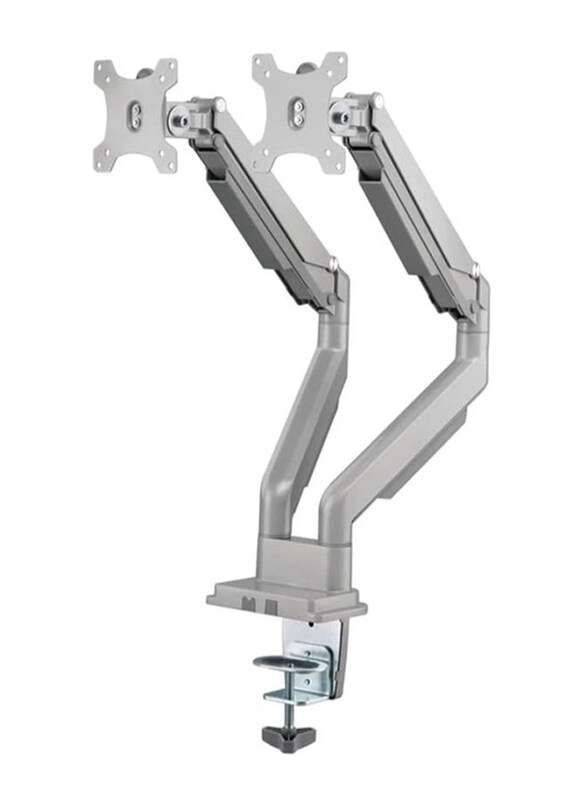 Universal Gadgeton Gas Spring Aluminum Dual Monitor Arm Stand & Mount for Gaming & Office Use 17" - 32", GGO-2069, Silver
Universal Gadgeton Gas Spring Aluminum Dual Monitor Arm Stand & Mount for Gaming & Office Use 17" - 32", GGO-2069, Silver
