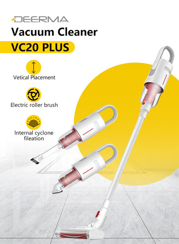 Deerma Handheld Cordless Vacuum Cleaner Auto vertical Stick With Impressive Strong Endurance, 160W, VC20 Plus, White/Red
Deerma Handheld Cordless Vacuum Cleaner Auto vertical Stick With Impressive Strong Endurance, 160W, VC20 Plus, White/Red