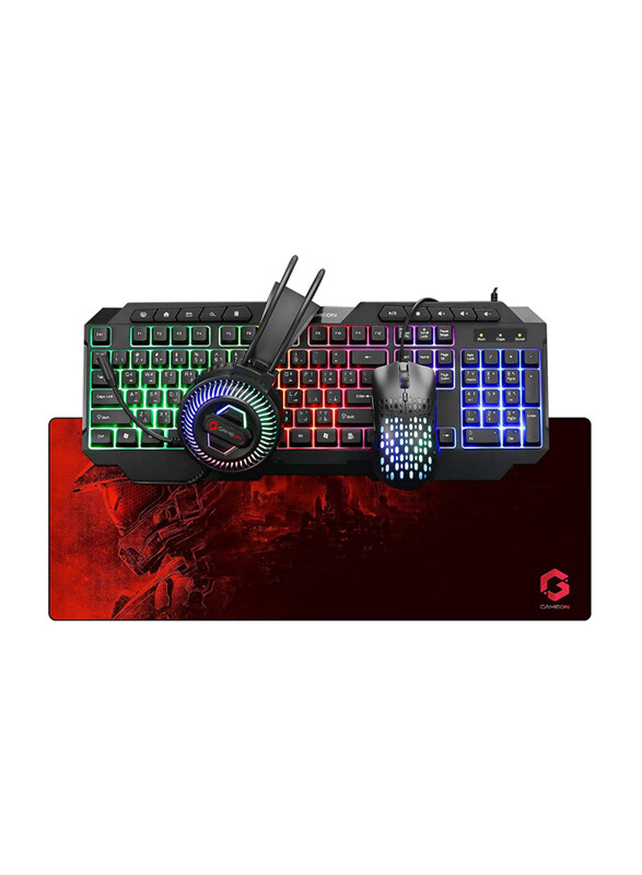 Gameon Cypher XL All In One Gaming Bundle Keyboard Headset Mouse and Mousepad RGB Backlit USB Connectivity for Pc Games, Black
Gameon Cypher XL All In One Gaming Bundle Keyboard Headset Mouse and Mousepad RGB Backlit USB Connectivity for Pc Games, Black