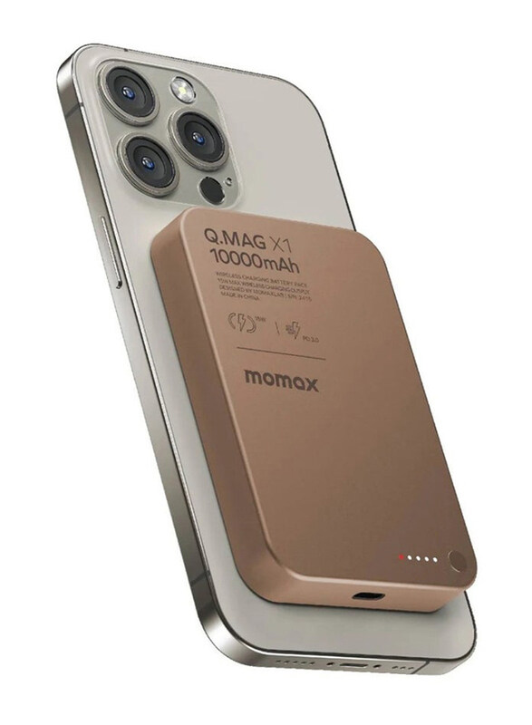Momax Q.Mag X1 10000 mAh Magnetic Wireless Battery Pack USB-C Up to 20W PD Output, Sandstone
Momax Q.Mag X1 10000 mAh Magnetic Wireless Battery Pack USB-C Up to 20W PD Output, Sandstone