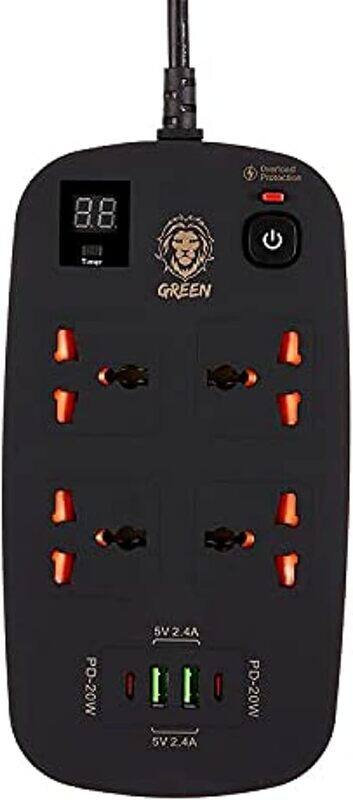 Green Lion Green 4 AC 2 USB 40W Multiport Smart Power Socket 3500W 3MMultiDevice Extension Black
Green Lion Green 4 AC 2 USB 40W Multiport Smart Power Socket 3500W 3MMultiDevice Extension Black