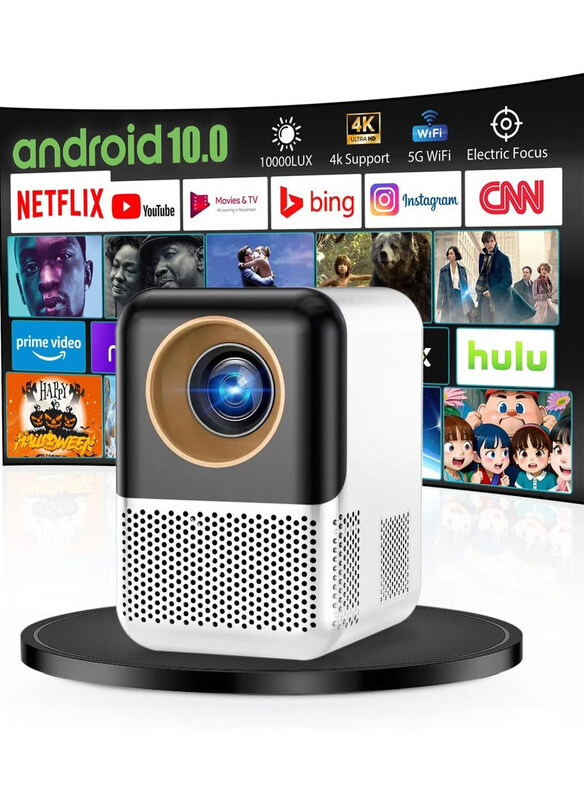 Generic Gincsri Mini Projector Android 10.0/Electric Focus with 5G Wifi and Bt 5.2, 10000 Lux Movie Projector, White
Generic Gincsri Mini Projector Android 10.0/Electric Focus with 5G Wifi and Bt 5.2, 10000 Lux Movie Projector, White