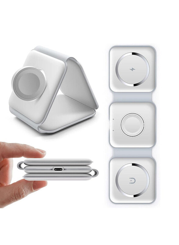 Generic 3 in 1 Casun Foldable Ultra-Thin Mobile Phone Watch Stand Charger 15W Fast Magnetic Wireless Charger, White
Generic 3 in 1 Casun Foldable Ultra-Thin Mobile Phone Watch Stand Charger 15W Fast Magnetic Wireless Charger, White
