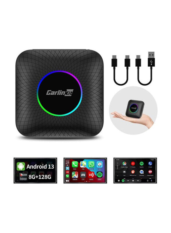 Carlinkit 3-in-1 Wireless Car Play Newest Android 13.0 AI Box LED 8GB+128GB with Qualcomm 8-cores, Black
Carlinkit 3-in-1 Wireless Car Play Newest Android 13.0 AI Box LED 8GB+128GB with Qualcomm 8-cores, Black