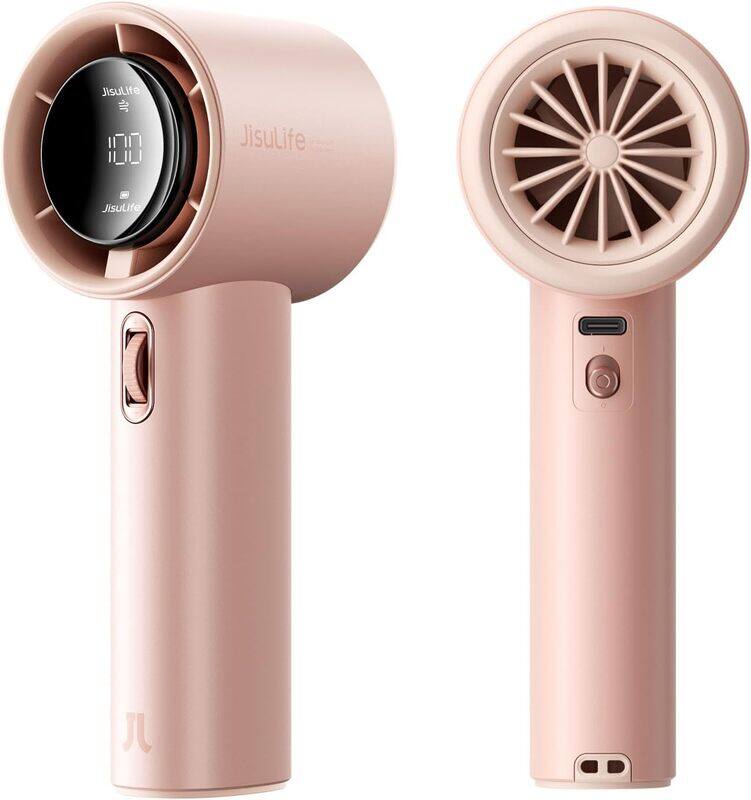 JISULIFE Portable Handheld FanSpeed Adjustable Turbo Mini Fan 3600mAh Battery Rechargeable Personal Fan Digital Display For Women Men Pink
JISULIFE Portable Handheld FanSpeed Adjustable Turbo Mini Fan 3600mAh Battery Rechargeable Personal Fan Digital Display For Women Men Pink