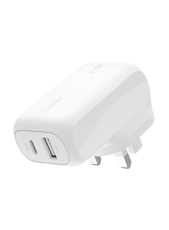 Belkin BoostCharge 42W USB-C + USB-A Fast Charging Dual Port Wall Charger, White
Belkin BoostCharge 42W USB-C + USB-A Fast Charging Dual Port Wall Charger, White
