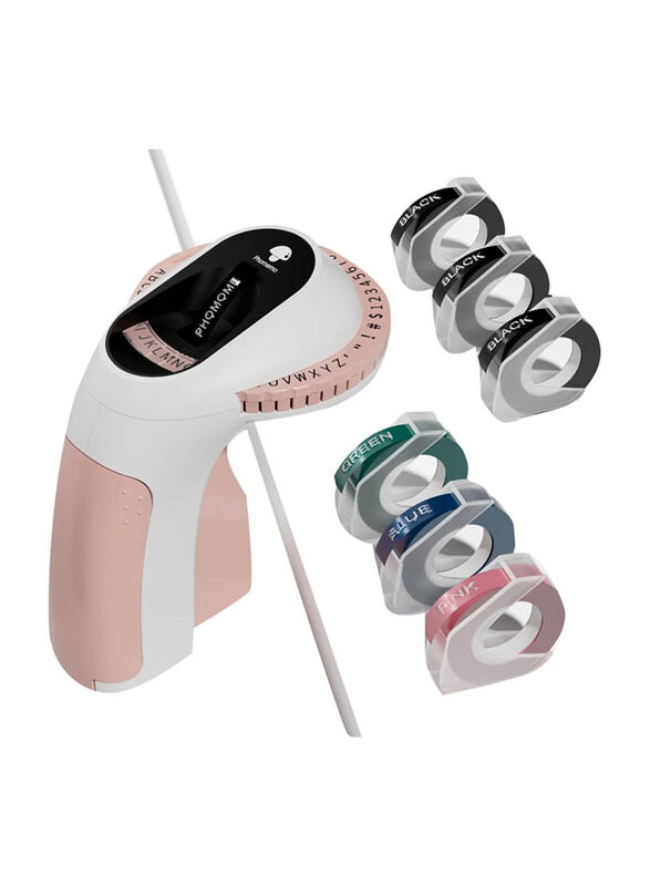 Phomemo Phomemo Embossing Label Maker With 6 Tapes Retro Vintage Embossed Label Maker Writer, Pink/White
Phomemo Phomemo Embossing Label Maker With 6 Tapes Retro Vintage Embossed Label Maker Writer, Pink/White