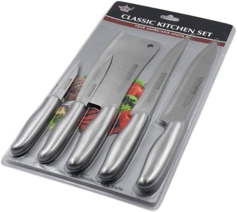 Generic 5 pcs Knife Set - Stainless Steel Sharp Professional Kitchen Chef Cooking Knives set with Silver Steel Handles
Generic 5 pcs Knife Set - Stainless Steel Sharp Professional Kitchen Chef Cooking Knives set with Silver Steel Handles