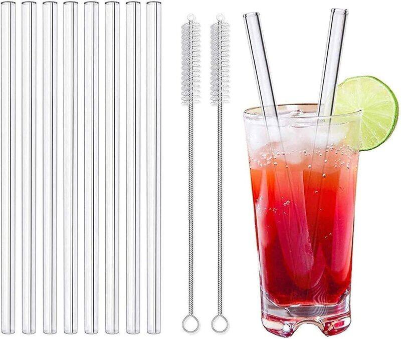 Generic 8-Pack Reusable Glass Straws, Clear Glass Drinking Straw, Size 8.5''x10 MM, Including 1 Cleaning Brush-Transparent
Generic 8-Pack Reusable Glass Straws, Clear Glass Drinking Straw, Size 8.5''x10 MM, Including 1 Cleaning Brush-Transparent