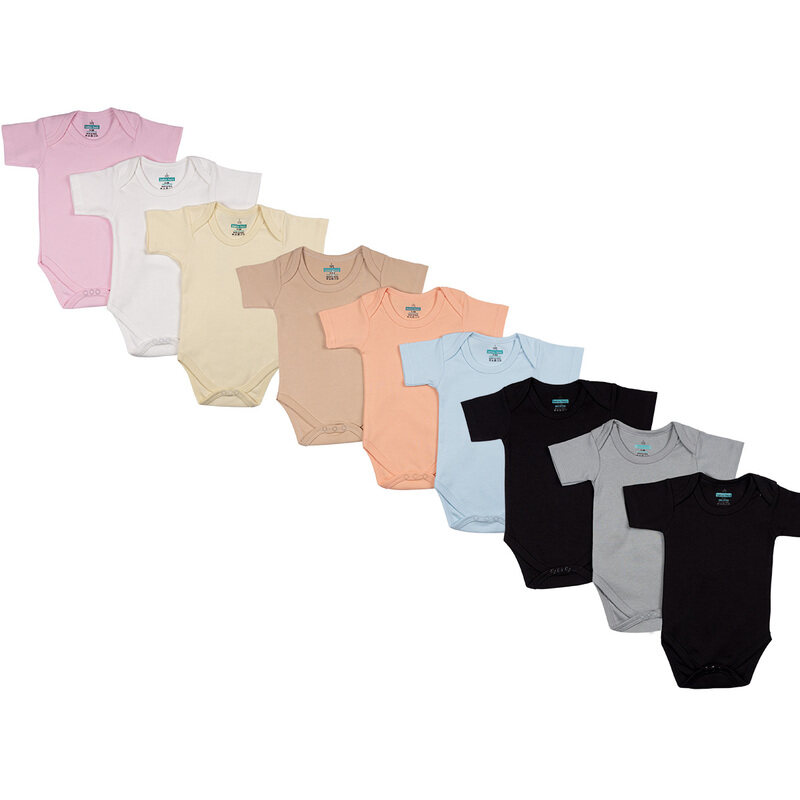 BabiesBasic 100% Super Combed Cotton, Long Sleeves Romper/Bodysuit, for New Born to 24months. Set of 9 - Blue, Orange, Brown, Pink, Lemon, White, Blac
BabiesBasic 100% Super Combed Cotton, Long Sleeves Romper/Bodysuit, for New Born to 24months. Set of 9 - Blue, Orange, Brown, Pink, Lemon, White, Blac