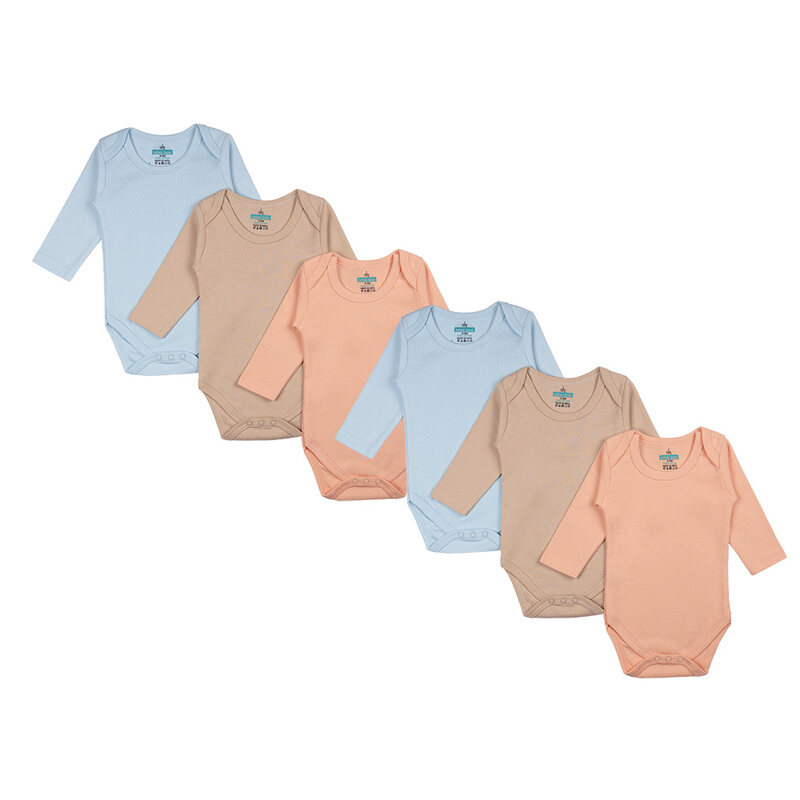 BabiesBasic 100% Super Combed Cotton, Long Sleeves Romper/Bodysuit, for New Born to 24months. Set of 6 - Blue, Orange, Brown, 0-3 Months
BabiesBasic 100% Super Combed Cotton, Long Sleeves Romper/Bodysuit, for New Born to 24months. Set of 6 - Blue, Orange, Brown, 0-3 Months