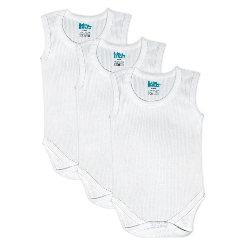 BabiesBasic Super Combed Cotton, Sleeveless Printed Bodysuit, for New Born to 24months. Set of 3, 6-9 Months , White
BabiesBasic Super Combed Cotton, Sleeveless Printed Bodysuit, for New Born to 24months. Set of 3, 6-9 Months , White