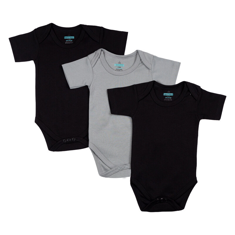 BabiesBasic 100% Super Combed Cotton, Short Sleeves Romper/Bodysuit, for New Born to 24months. Set of 3 - Black, Navy,Grey, 3-6 Months
BabiesBasic 100% Super Combed Cotton, Short Sleeves Romper/Bodysuit, for New Born to 24months. Set of 3 - Black, Navy,Grey, 3-6 Months