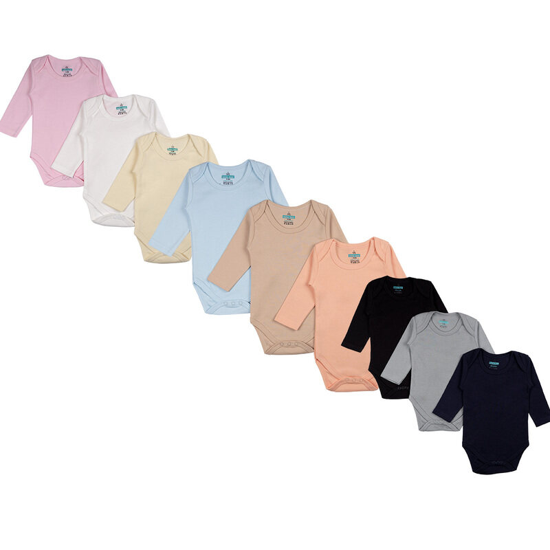 BabiesBasic 100% Super Combed Cotton, Long Sleeves Romper/Bodysuit, for New Born to 24months. Set of 9 - Blue, Orange, Brown, Pink, Lemon, White, Blac
BabiesBasic 100% Super Combed Cotton, Long Sleeves Romper/Bodysuit, for New Born to 24months. Set of 9 - Blue, Orange, Brown, Pink, Lemon, White, Blac