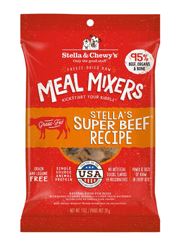 Stella And Chewy's Freeze Dried Raw Meal Mixers Beef Recipe Dry Food for Dog, 28g
Stella And Chewy's Freeze Dried Raw Meal Mixers Beef Recipe Dry Food for Dog, 28g