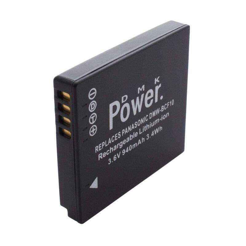 Dmkpower DMW-BCF10 940mAh Battery Compatible with Panasonic Lumix DMC-FS30A DMC-FS30K DMC-FS30R Cameras, Black
Dmkpower DMW-BCF10 940mAh Battery Compatible with Panasonic Lumix DMC-FS30A DMC-FS30K DMC-FS30R Cameras, Black