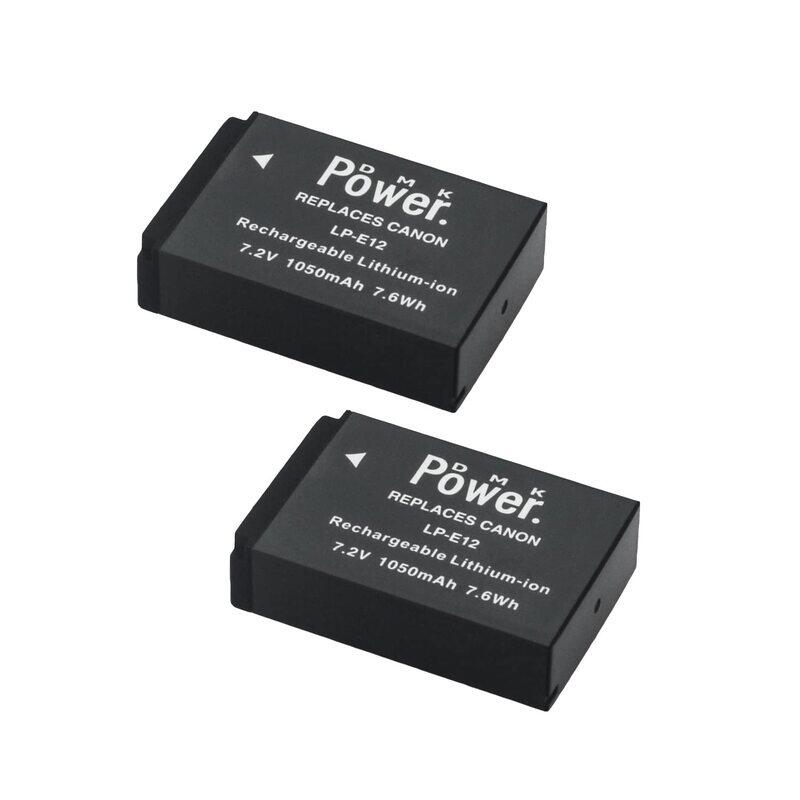 DMK Power 2-Piece LP-E12 Battery 1050mAh for Canon EOS M/100D/EOSM/EOS100D, Black
DMK Power 2-Piece LP-E12 Battery 1050mAh for Canon EOS M/100D/EOSM/EOS100D, Black