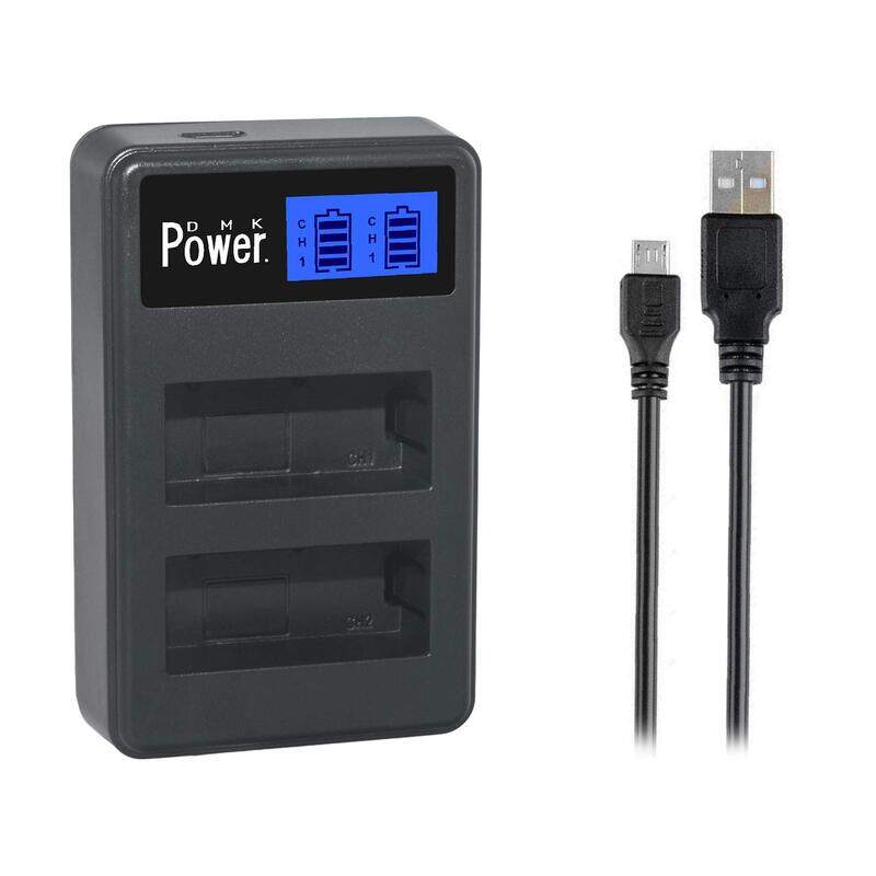 DMK Power FW-50 Battery LCD Dual USB Charger for Sony A7II A7R A7S, Alpha A6300 A6000 A5000 .NEX 5T, Black
DMK Power FW-50 Battery LCD Dual USB Charger for Sony A7II A7R A7S, Alpha A6300 A6000 A5000 .NEX 5T, Black