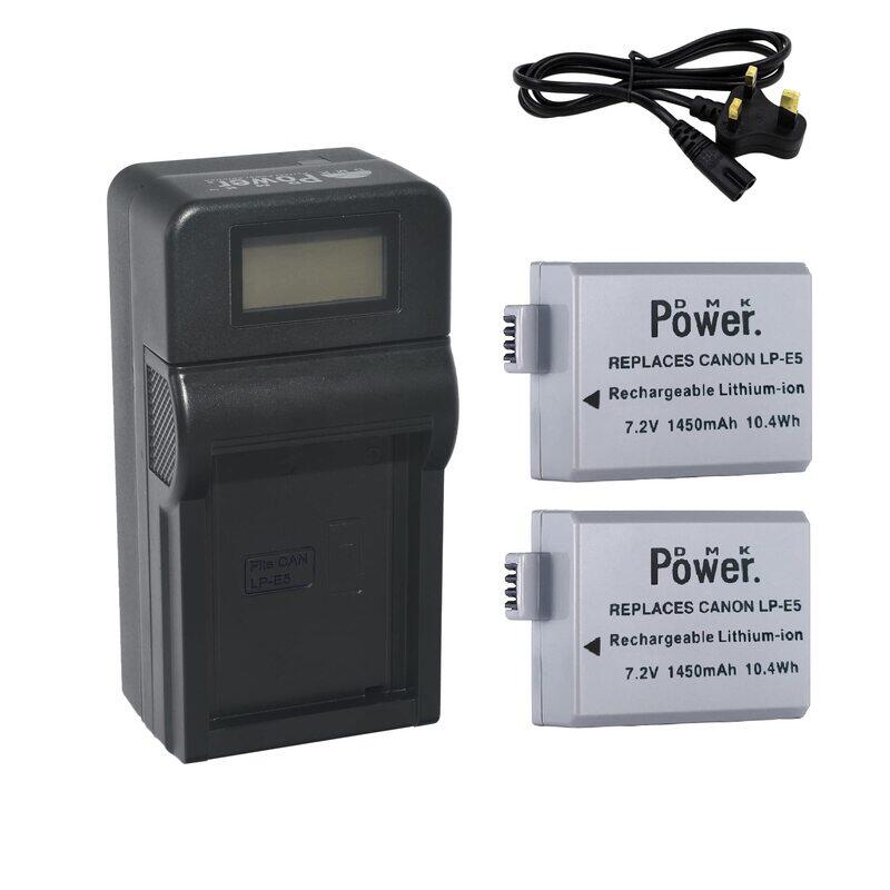 DMK Power 2 Pieces LP-E5 Battery & TC1000 Battery Charger for Canon Eos Digital Rebel Xsi/450d/Lpe5/Lc-e5/1000d/500d/Lpe5/Lc-e5/1000d/500d/Xsi/X3 Came
DMK Power 2 Pieces LP-E5 Battery & TC1000 Battery Charger for Canon Eos Digital Rebel Xsi/450d/Lpe5/Lc-e5/1000d/500d/Lpe5/Lc-e5/1000d/500d/Xsi/X3 Came
