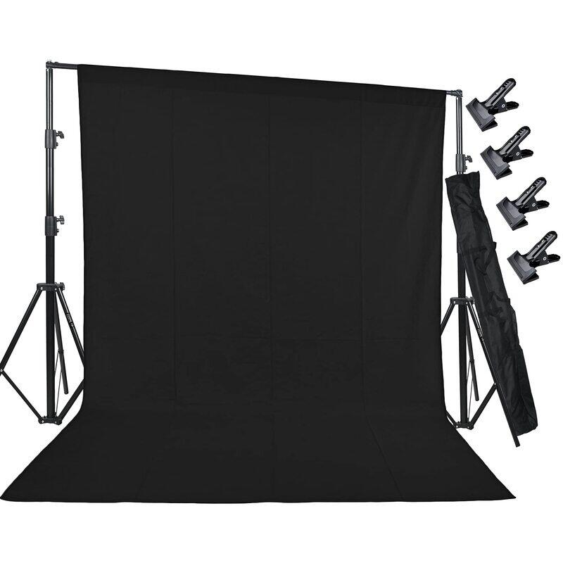 Generic Coopic S06 2.8m X 3.2m Heavy Duty Adjustable Backdrop Support System Photography Studio Video Stand with 4 Clamps 1 Carrying Bag, Cotton, Black
Generic Coopic S06 2.8m X 3.2m Heavy Duty Adjustable Backdrop Support System Photography Studio Video Stand with 4 Clamps 1 Carrying Bag, Cotton, Black