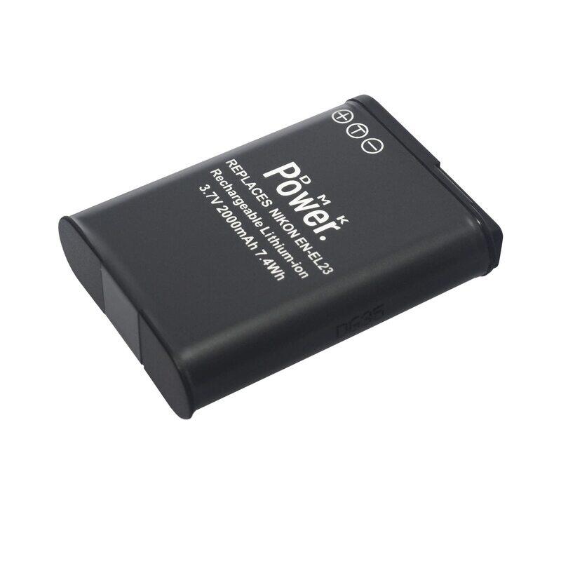 DMK Power EN-EL23 2000mAh Battery for Nikon CoolPix P600, S810C, P900, B700, VFB11702 Camera, Black
DMK Power EN-EL23 2000mAh Battery for Nikon CoolPix P600, S810C, P900, B700, VFB11702 Camera, Black