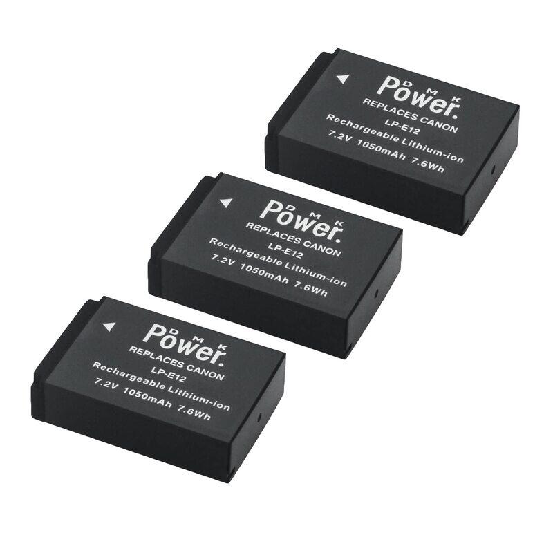 DMK Power 3-Piece LP-E12 Battery 1050mAh for Canon EOS M/100D/EOSM/EOS100D, Black
DMK Power 3-Piece LP-E12 Battery 1050mAh for Canon EOS M/100D/EOSM/EOS100D, Black