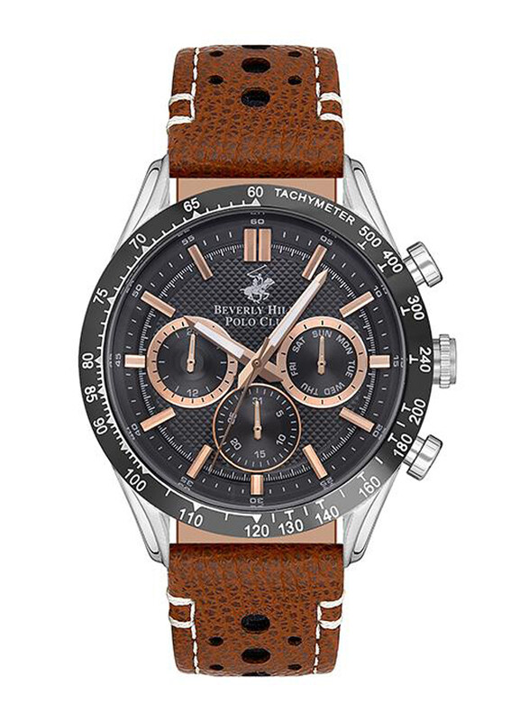 Polo Beverlly Hills Beverly Hills Polo Club Analog Watch for Men with Leather Band, Water Resistant & Chronograph, BP3317X.652, Brown-Black
Polo Beverlly Hills Beverly Hills Polo Club Analog Watch for Men with Leather Band, Water Resistant & Chronograph, BP3317X.652, Brown-Black