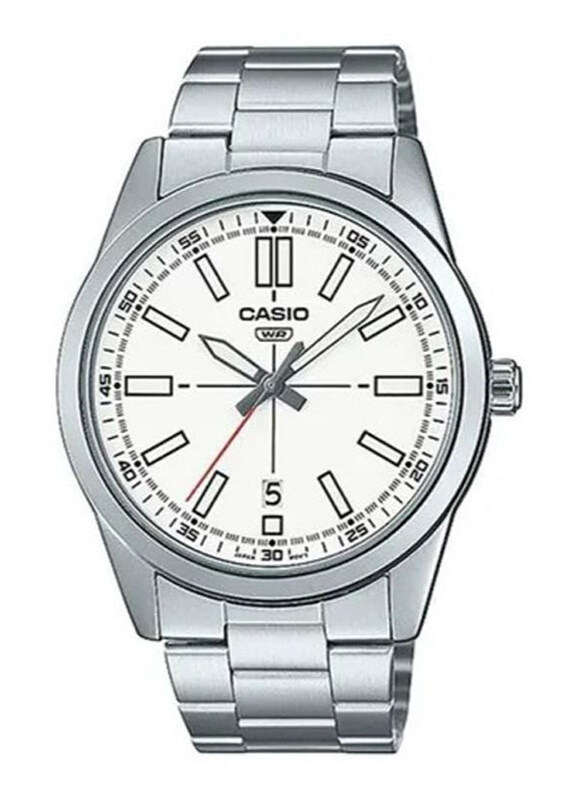 Casio Analog Watch for Men with Stainless Steel Band & Water Resistant, MTP-VD02D-7EUDF, Silver-White
Casio Analog Watch for Men with Stainless Steel Band & Water Resistant, MTP-VD02D-7EUDF, Silver-White