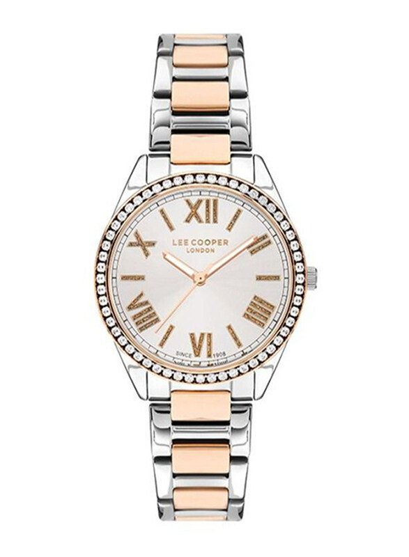 Lee Cooper Analog Watch for Women with Stainless Steel Band, Water Resistant, Lc07435.530, Silver/Gold-White
Lee Cooper Analog Watch for Women with Stainless Steel Band, Water Resistant, Lc07435.530, Silver/Gold-White