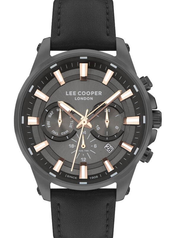 Lee Cooper London Analog Watch for Men with Leather Band, Water Resistant & Chronograph, LC07525.651, Black-Grey
Lee Cooper London Analog Watch for Men with Leather Band, Water Resistant & Chronograph, LC07525.651, Black-Grey