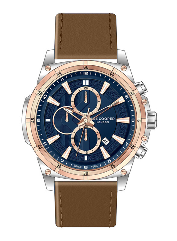 Lee Cooper Analog Multi-Function Watch for Men with Leather Band, Water Resistant & Chronograph, LC07489.377, Dark Blue-Brown
Lee Cooper Analog Multi-Function Watch for Men with Leather Band, Water Resistant & Chronograph, LC07489.377, Dark Blue-Brown