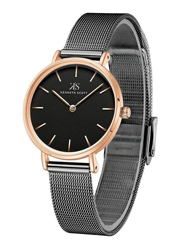 Kenneth Scott Analog Watch for Women with Stainless Steel Band, K22519-KMBB, Black
Kenneth Scott Analog Watch for Women with Stainless Steel Band, K22519-KMBB, Black