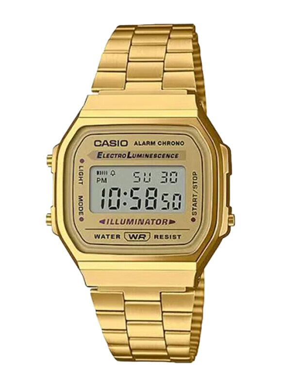 Casio Classic Digital Watch for Men with Stainless Steel Band, Water Resistant, A168WG-9WDF, Grey-Gold
Casio Classic Digital Watch for Men with Stainless Steel Band, Water Resistant, A168WG-9WDF, Grey-Gold
