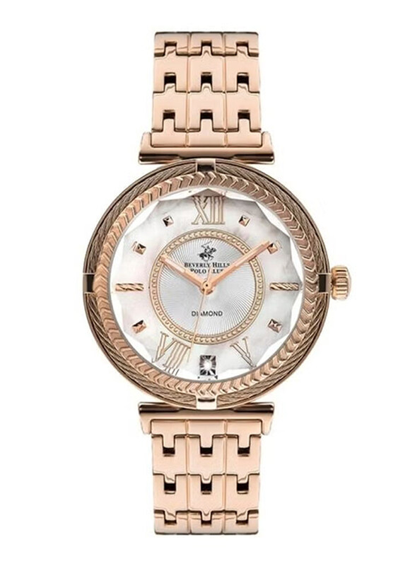 Polo Beverlly Hills Beverly Hills Polo Club Analog Watch for Women with Stainless Steel Band, BP3222X.420, Gold-White
Polo Beverlly Hills Beverly Hills Polo Club Analog Watch for Women with Stainless Steel Band, BP3222X.420, Gold-White